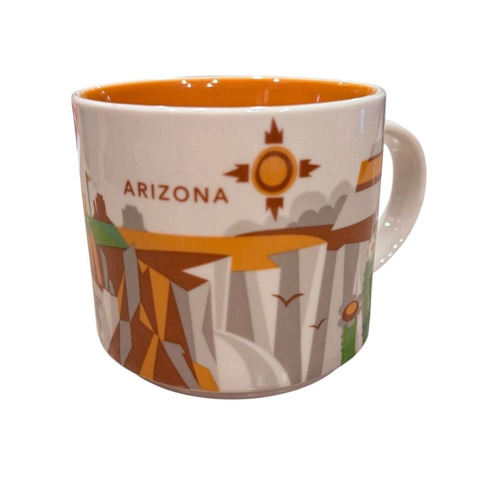 Starbucks ARIZONA You Are Here Series Cup 2015 Coffee Mug 14 oz Orange *Nice*